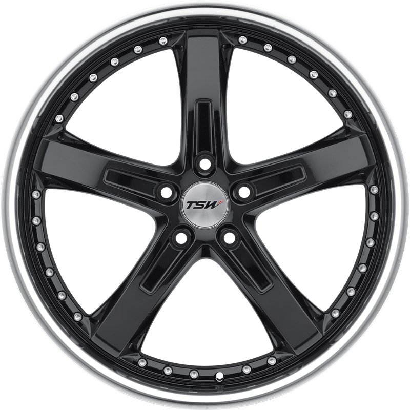 TSW 17x8 Jarama Gloss Black w/ Mirror Cut Lip +40mm