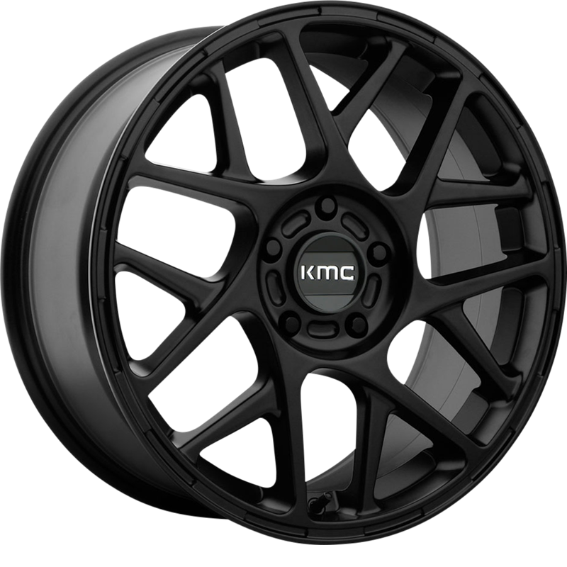 KMC 17x7.5 KM708 Bully Satin Black +38mm