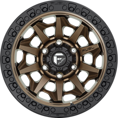 Fuel 16x8 D696 Covert Matte Bronze w/ Black Ring +1mm