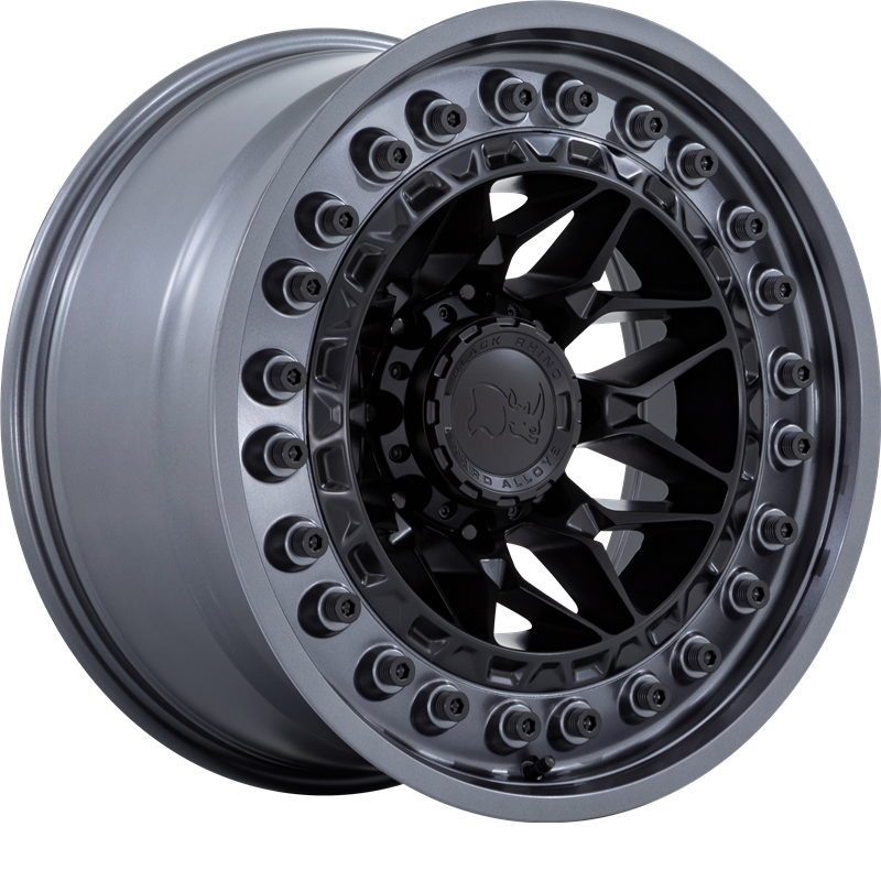17x9 Wheel Matte Black w/ Gunmetal Lip +0mm Black Rhino | Alpha – Hulk ...