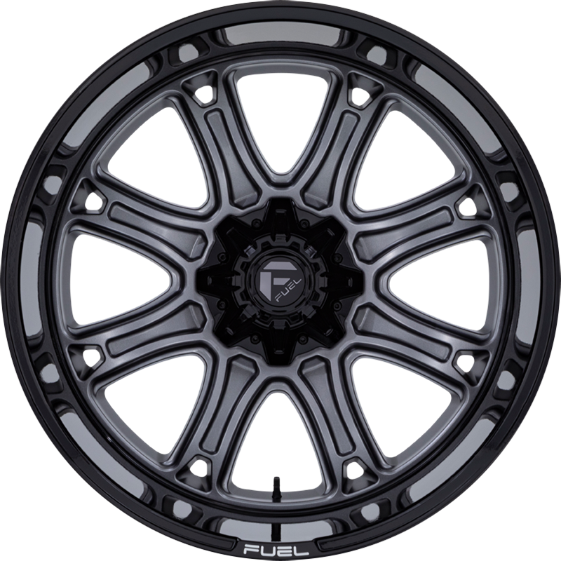 Fuel 20x10 Darkstar Matte Gunmetal w/ Black Lip -18mm