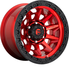 Fuel 20x9 D695 Covert Candy Red w/ Matte Black Ring +20mm