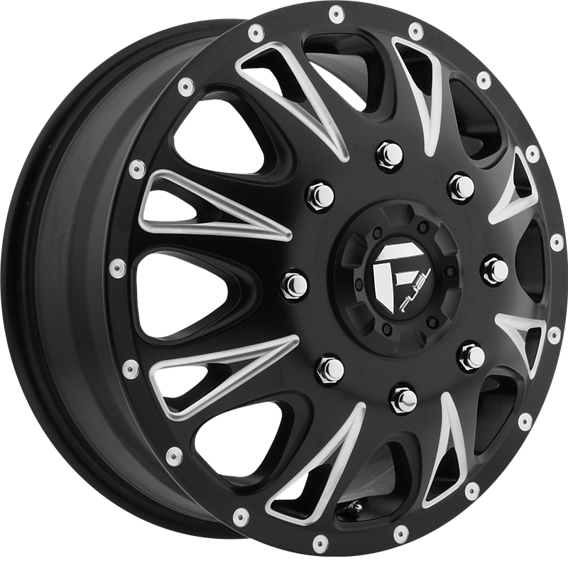 Fuel 17x6.5 D513 Throttle Dually Matte Black Milled +129mm