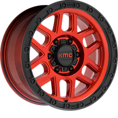 KMC 17x9 KM544 Mesa Candy Red w/ Black Lip -12mm