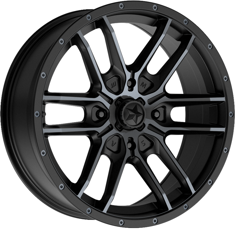 MSA Offroad Wheels 15x7 M43 Fang Satin Black w/ Titanium Tint +10mm