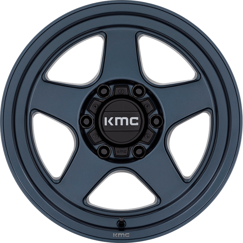 KMC 17x8.5 KM728 Lobo Metallic Blue -10mm