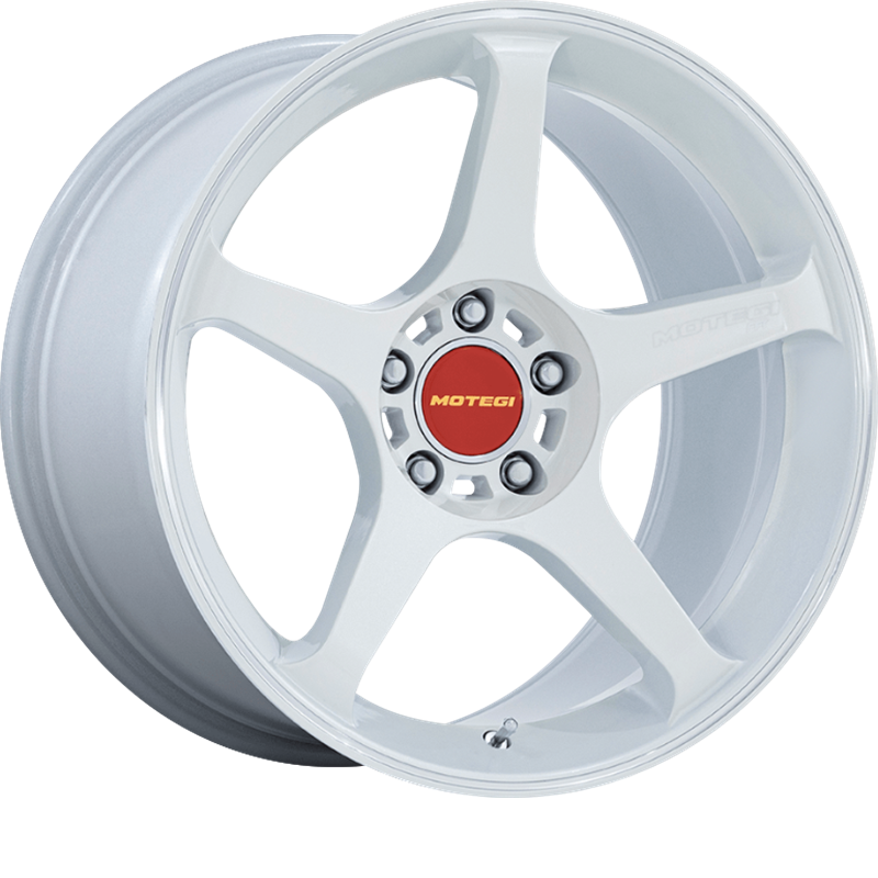 Motegi Racing 18x8.5 MR159 Battle V Matsuri White Pearl w/ Machined Lip Stripe +30mm