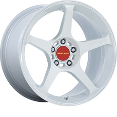 Motegi Racing 18x8.5 MR159 Battle V Matsuri White Pearl w/ Machined Lip Stripe +30mm