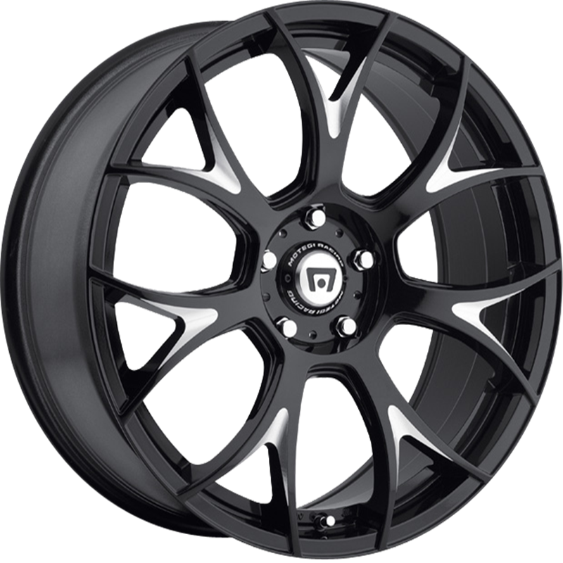 Motegi Racing 19x8.5 MR126 Gloss Black w/ Milled Accents +40mm