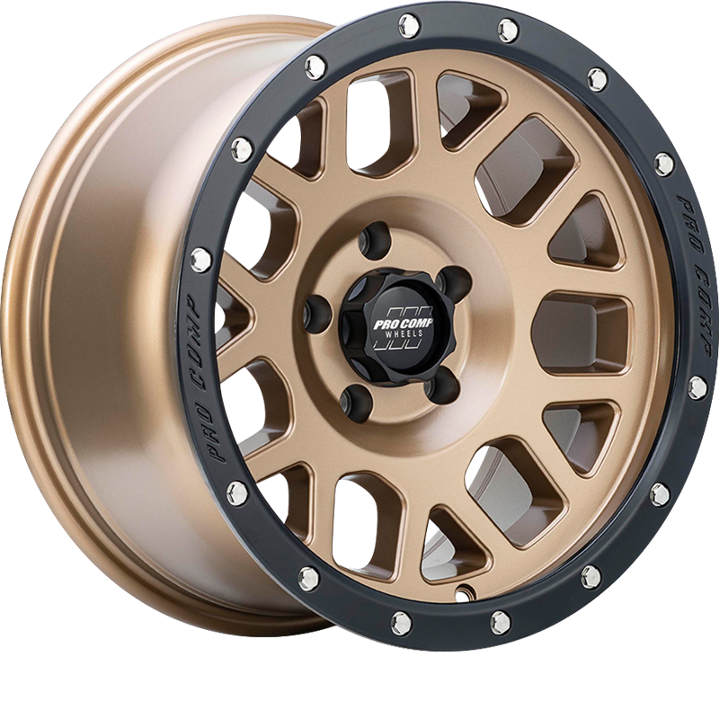 Pro Comp 17x9 PA40 Vertigo Matte Bronze w/ Black Lip -6mm