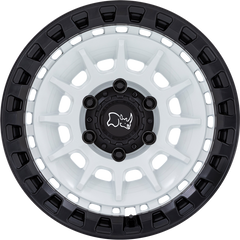 Black Rhino 17x8.5 Barrage Matte White on Matte Black -10mm