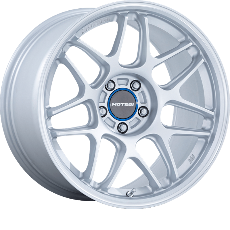 Motegi Racing 18x9.5 MR158 Tsubaki Hyper Silver w/ Machined Lip +25mm