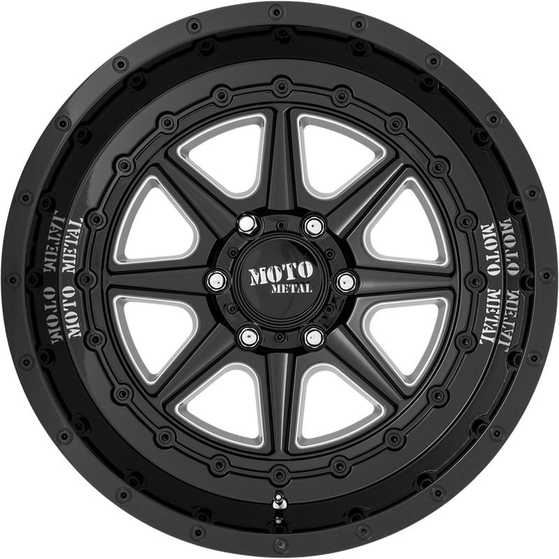 Moto Metal 20x10 MO801 Phantom Gloss Black Milled -18mm