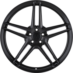 Mandrus 18x8.5 Bremen Semi Gloss Black w/ Mirror Cut Face and Translucent Clear Coat +22mm