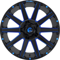 Fuel 20x10 D644 Contra Gloss Black w/ Candy Blue -19mm