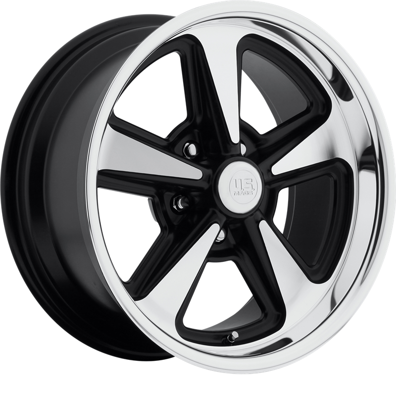 US Mags 18x9 U109 Bandit Matte Black Machined +8mm