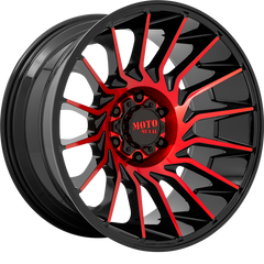 Moto Metal 20x10 MO807 Gloss Black Machined w/ Red Tint -18mm