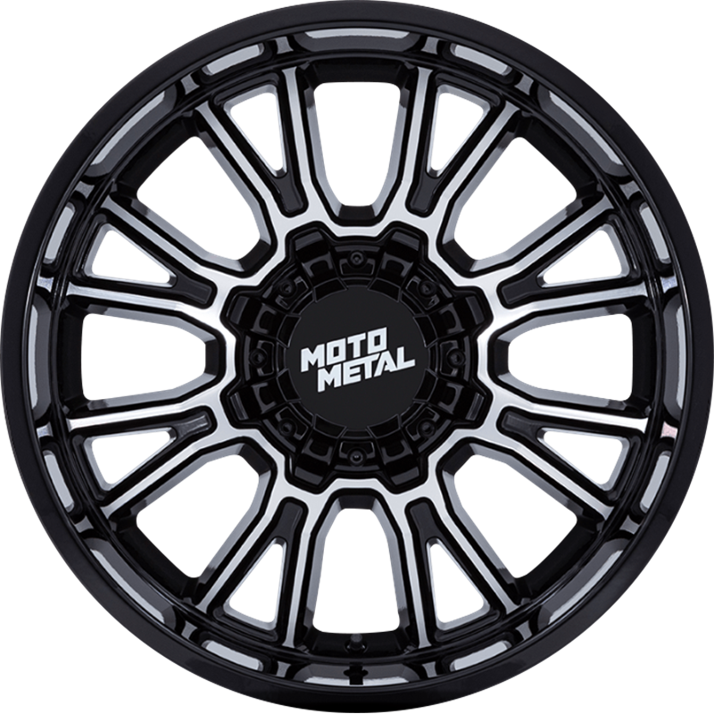 Moto Metal 20x9 MO810 Legacy Gloss Black Machined +20mm