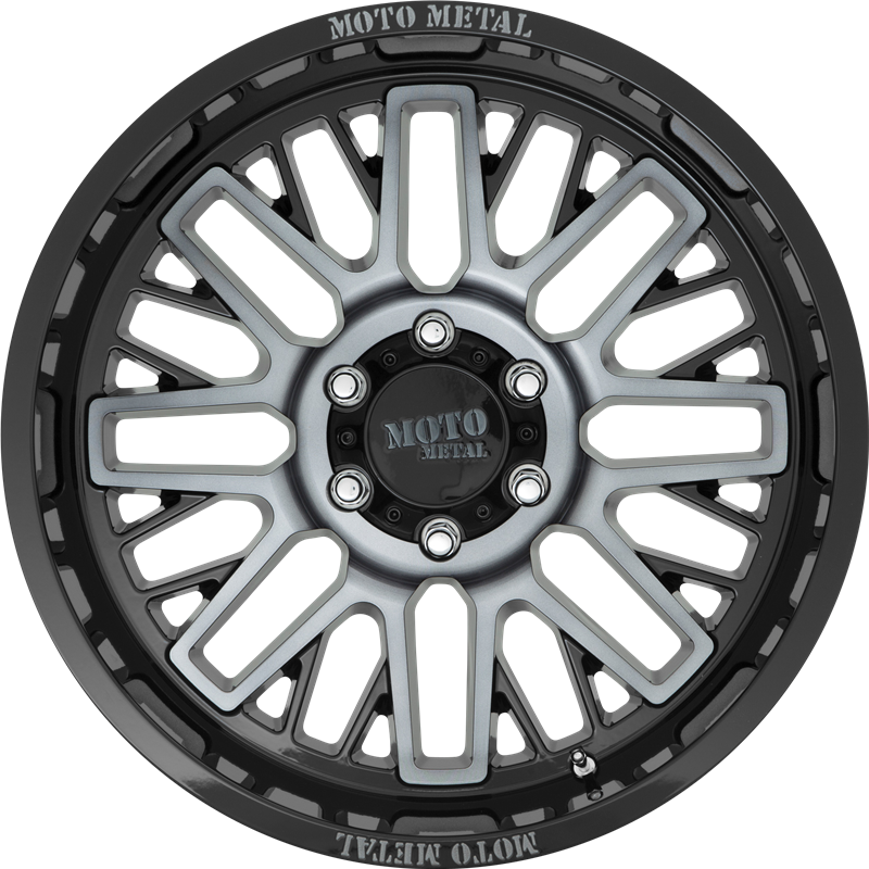 Moto Metal 20x10 MO802 Warlock Gloss Black Machined w/ Gray Tint -18mm