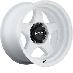 KMC 17x8.5 KM728 Lobo Gloss White +18mm