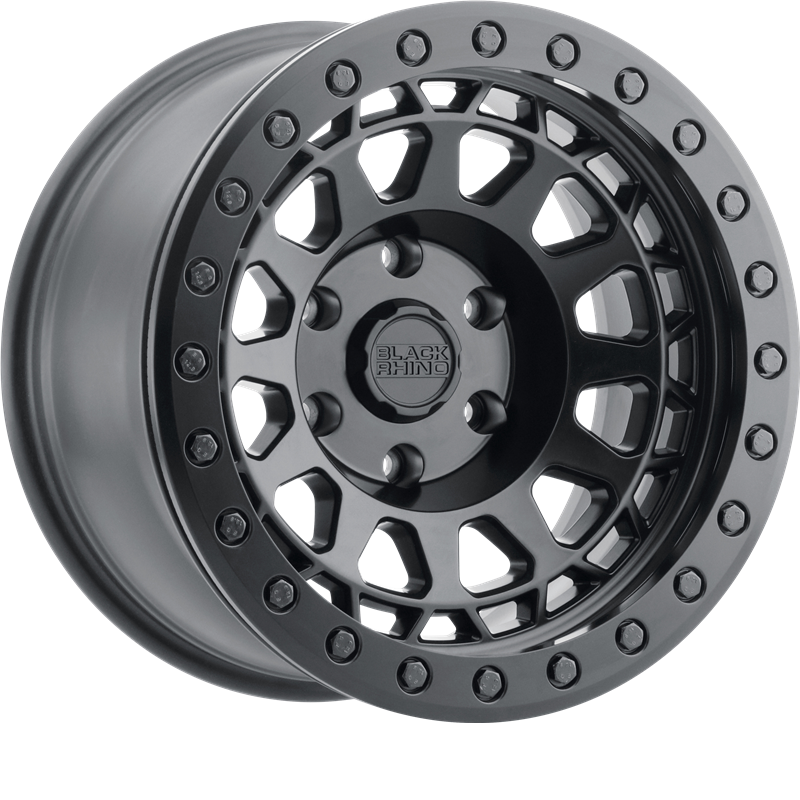 Black Rhino 17x8.5 Primm Beadlock Matte Black w/ Black Bolts +0mm