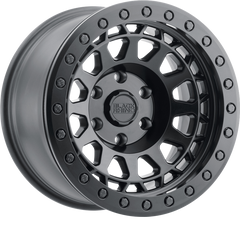 Black Rhino 17x8.5 Primm Beadlock Matte Black w/ Black Bolts +0mm