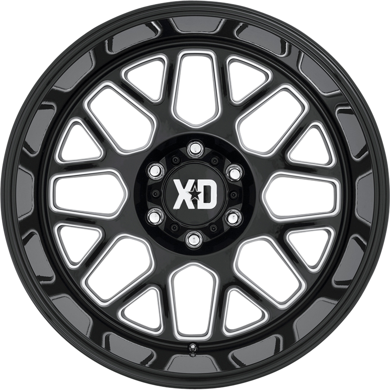 XD 20x9 XD849 Grenade 2 Gloss Black Milled +18mm