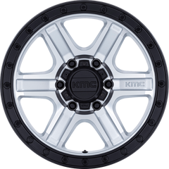 KMC 17x8.5 KM551 Outrun Machined w/ Gloss Black Lip -10mm