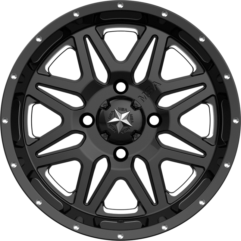 MSA Offroad Wheels 18x7 M26 Vibe Gloss Black Milled +0mm