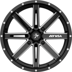 MSA Offroad Wheels 16x7 M41 Boxer Gloss Black Milled +10mm