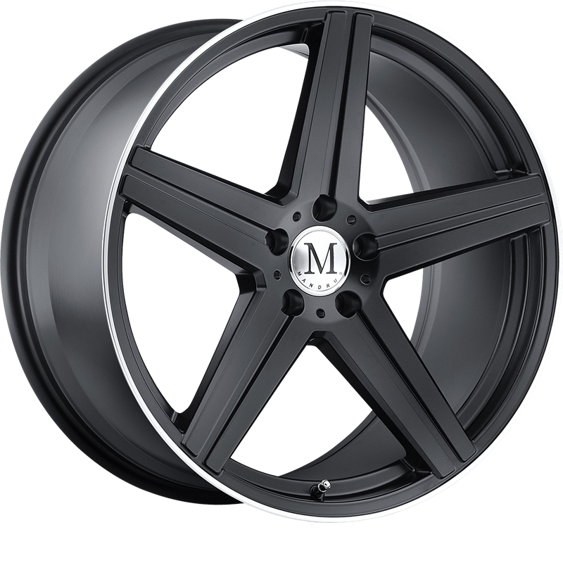 Mandrus 18x9.5 Estrella Matte Black w/ Machined Lip Edge +50mm