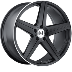 Mandrus 18x9.5 Estrella Matte Black w/ Machined Lip Edge +50mm