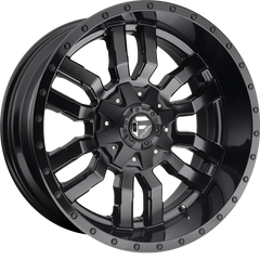 Fuel 18x9 D596 Sledge Matte Black w/ Gloss Black Lip +20mm