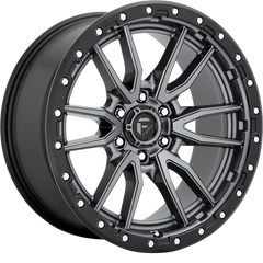 Fuel 20x9 D680 Rebel Matte Gunmetal w/ Black Bead Ring +1mm