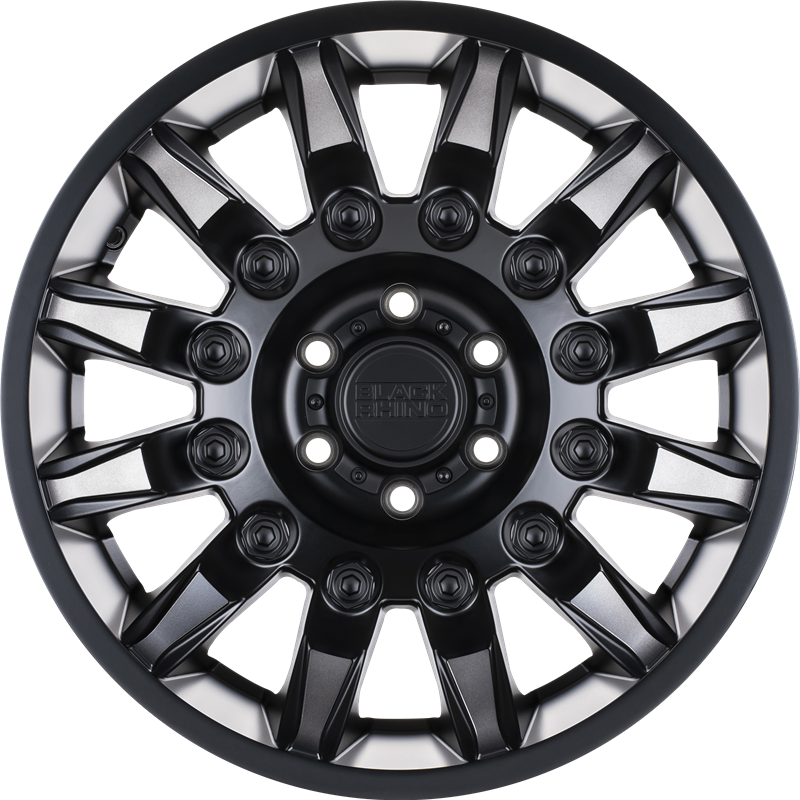 Black Rhino 20x9 Mission Matte Black w/ Machined Tinted Spokes -18mm