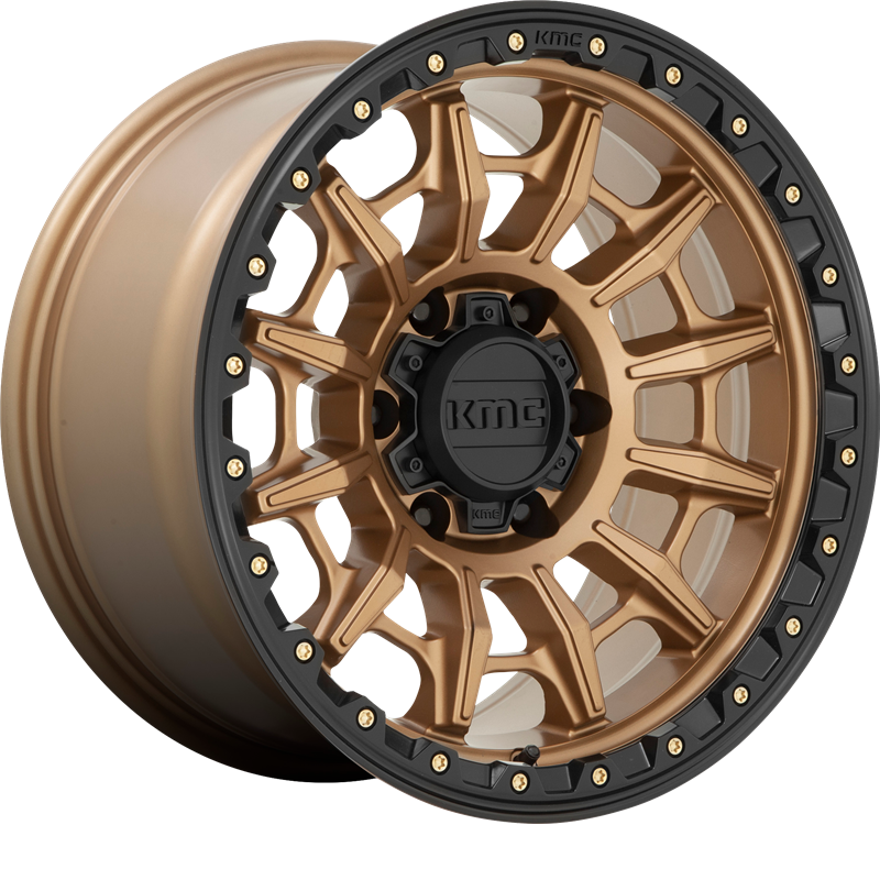 KMC 16x8 KM547 Carnage Matte Bronze w/ Black Lip +0mm