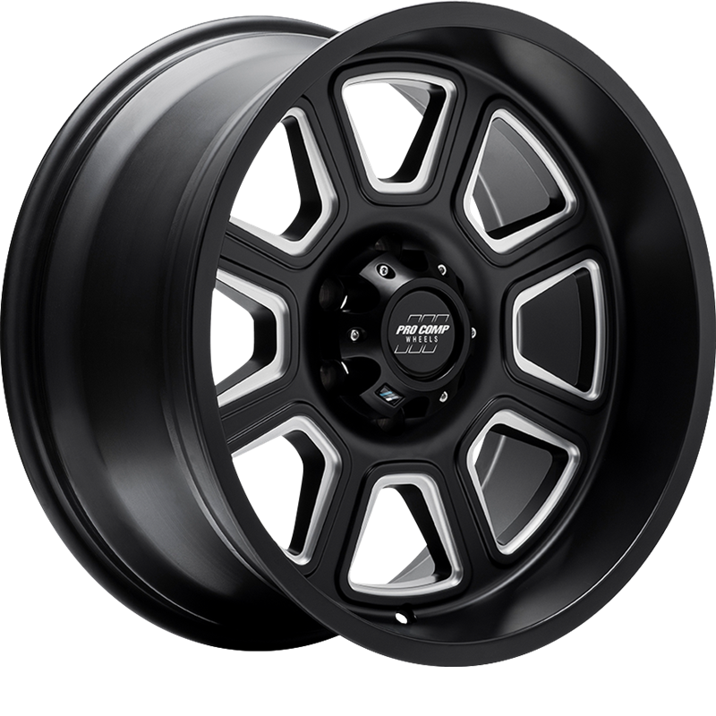 Pro Comp 17x9 PA64 Gunner Satin Black Milled -6mm