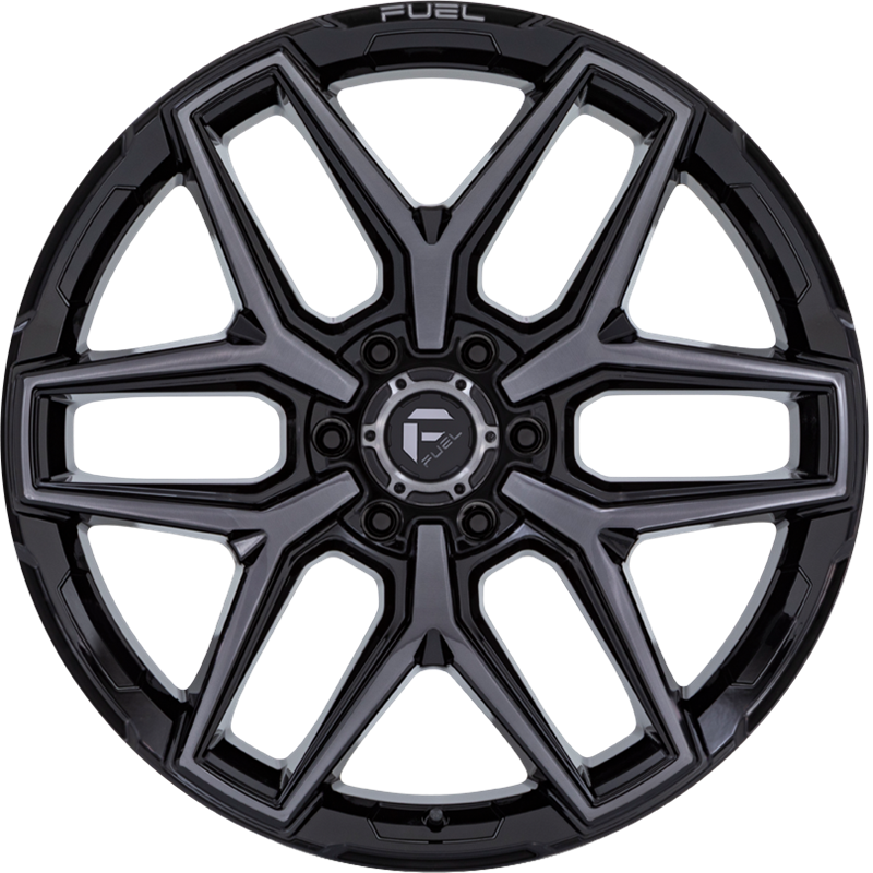 Fuel 20x9 Flux Gloss Black w/ Brushed Face and Gray Tint +1mm