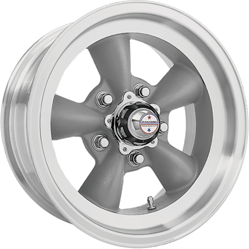 American Racing 15x7 VN105 Torq Thrust D Torq Thrust Gray w/ Machined Lip -6mm