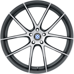 Beyern 17x9 Ritz Gloss Gunmetal w/ Brushed Face +20mm