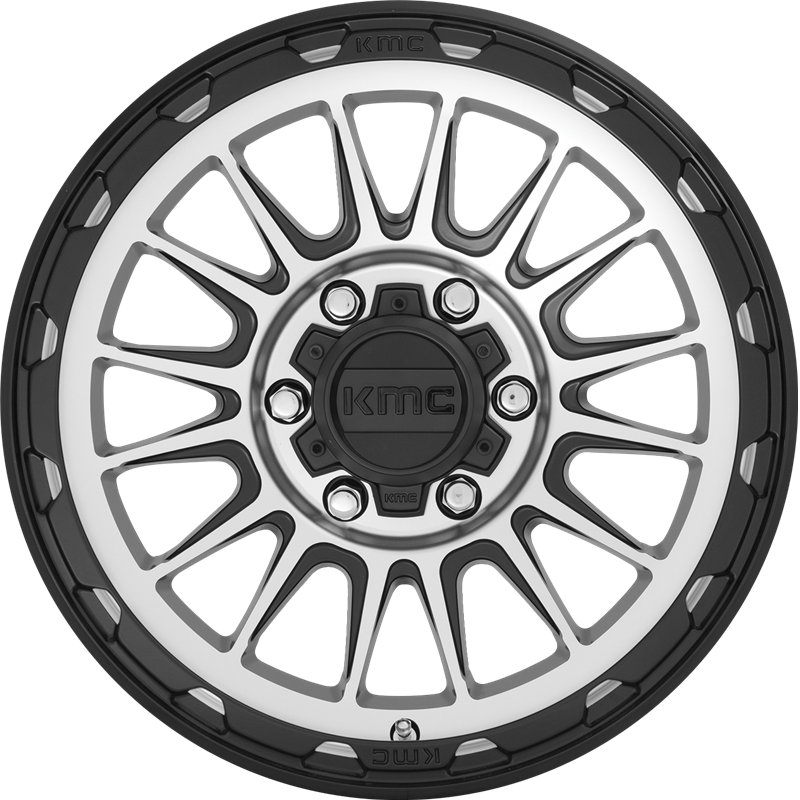 KMC 17x8 KM542 Impact Satin Black Machined +20mm