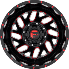 Fuel 20x8.25 D656 Triton Dually Gloss Black w/ Candy Red +105mm