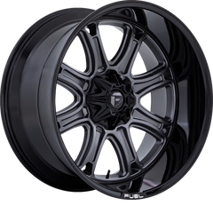 Fuel 20x9 Darkstar Matte Gunmetal w/ Black Lip +1mm