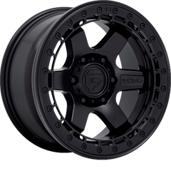 Fuel 17x8.5 D122 Block Beadlock Matte Black w/ Matte Black Ring +0mm