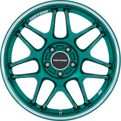 Motegi Racing 18x10.5 MR158 Tsubaki Hokkaido Green w/ Machined Lip +25mm