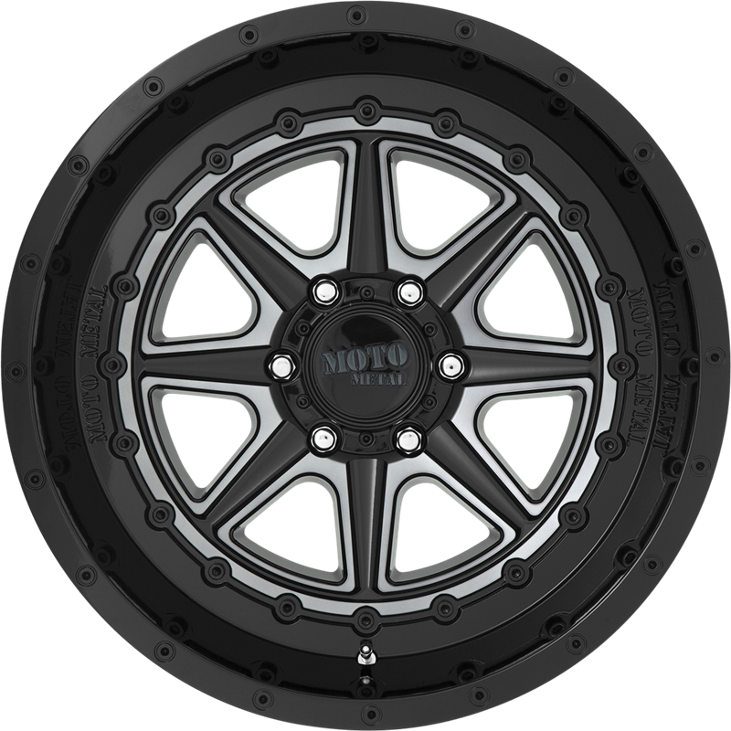 Moto Metal 20x10 MO801 Phantom Gloss Black w/ Gray Tint -18mm