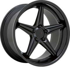 TSW 20x10 Launch Matte Black w/ Gloss Black Lip +25mm