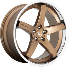 Asanti 20x9 ABL-31 Regal Satin Bronze w/ Chrome Lip +35mm