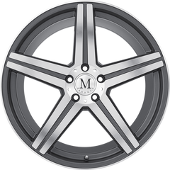 Mandrus 18x9.5 Estrella Gunmetal w/ Mirror Cut Face and Lip Edge +25mm