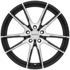 Petrol 19x8 P0A Gloss Black w/ Machine Cut Face +35mm